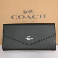 コーチ COACH 長財布　エンベロープ ウォレットシグネチャー キャンバス