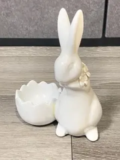 うさぎ 陶器製 置物 バスケット - メルカリ