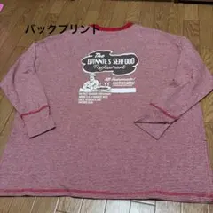 美品チャオパニックティピー長袖カットソー赤ボーダーバックプリント