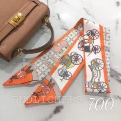 【SALE】リボンスカーフ　バッグスカーフ　バッグチャーム700＃
