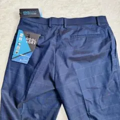 Topvalu COOLMAX　スラックス新品タグ付　ネイビー　チェック