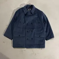 80s Christian Dior wool long coat blueのサムネイル