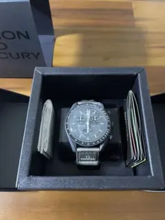 スウォッチオメガ　マーキュリー　mercury 純正ラバーベルト付き ムーンスウォッチのストラップ交換 MISSION TO MERCURY