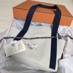 新品♡HERMES カブリオル マザーズバッグ ネイビー 箱付き グリ・ペルル