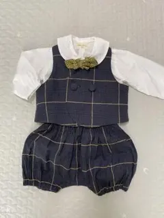 ネイビー チェック柄 セレモニースーツ