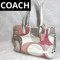 COACH 良品✨コーチ トートバッグ パッチワーク レザー ホワイト