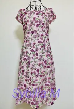 シビラ　花刺繍コットンワンピース