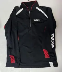 VARIVAS 하프 지퍼 풀오버 블랙 레드 사이즈 L