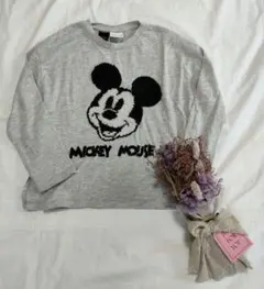 ZARA　Disney ミッキーマウス スパンコール 長袖カットソー　128