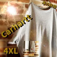 【カーハート】Tシャツ ビッグシルエット ワンポイントロゴ グレー 古着