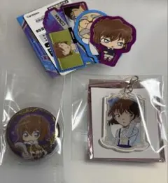名探偵コナン　灰原哀　阿笠博士　まとめ売り　アンブレラマーカー　缶バッジ