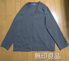 グレー ノーカラージャケット XLサイズ 大きめサイズ