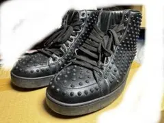 Gucci ラバースタッズブラックハイカットスニーカー