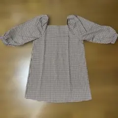 ZARA チェック柄 ひざ丈ワンピース Lサイズ