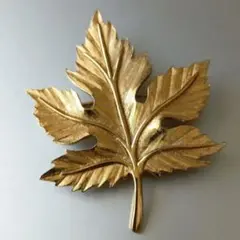 昭和レトロヴィンテージメープルリーフゴールド 葉っぱ ブローチ