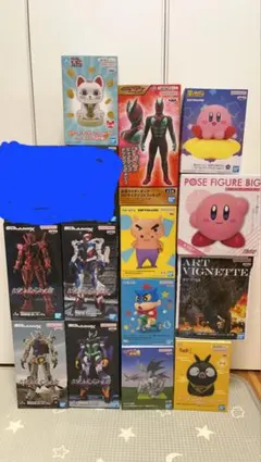 カービィ&クレヨンしんちゃん&ガンダム等アニメ&ゲームプライズフィギュア13体