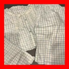 【薄手/綿100%】 パジャマ 上下セット M 長袖　春　夏　チェック