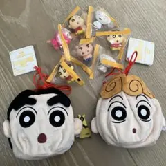 クレヨンしんちゃん ぬいぐるみ巾着＆フィギュアセット しんちゃん ひまわりポーチ