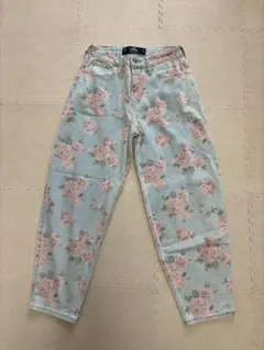 Hollister フラワープリントデニムパンツ W24/L26