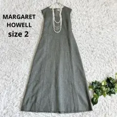 美品⁂マーガレットハウエル⁂ロングワンピース　Aライン　ウール　希少旧タグ　M