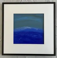 原画/抽象画/モダンアート/サーフアート/アクリル画 GLASSY 海 空 波