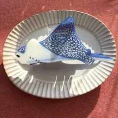 マダラトビエイ ヘアクリップ/ブルー/海モチーフ【A-015】