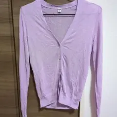 【UNIQLO】UVカットカーディガン／パープル