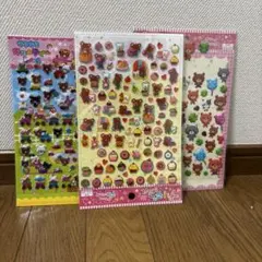 くまのキャラクターシール3枚セット