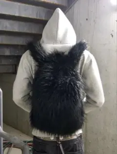 ファーバッグ リュック 黒 opium y2k jayycerrcustoms - メルカリ