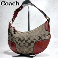 美品✨COACH ワンショルダー ホーボー シグネチャー ハーフムーン Y2K