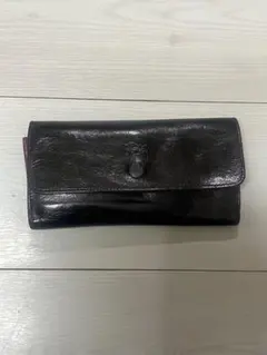 ム*チ様 イルビゾンテ長財布塗色リペア済み黒元色レッド