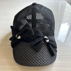 美品　ANNA SUI mini ブラックメッシュキャップのサムネイル