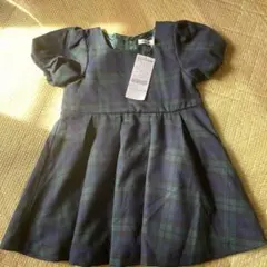 marutaka グリーン系チェック ワンピース 12号