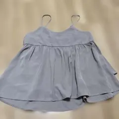 samansa mos2 blue グレー フレアキャミソール　ビスチェ