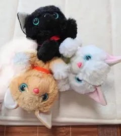 ほぼ未使用 かわいい ねこさん ぬいぐるみ ３つセットのサムネイル