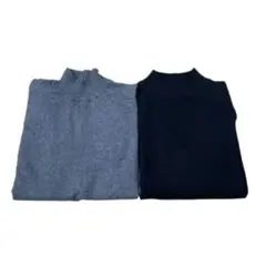 ハイネックニット グレー