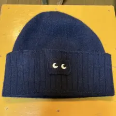 ユニクロ×アニヤハインドマーチ　カシミヤニット帽　ネイビー