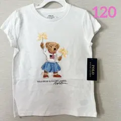 新作◇1点のみ◇ラルフローレン ガールズポロベアTシャツ ホワイト 6/120