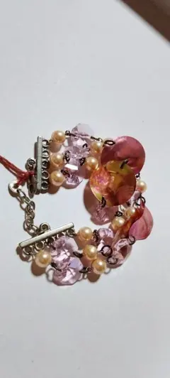 ピンク系 多層ブレスレット