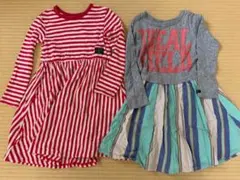 グレー:サイズ110  ピンクとオフホワイト:サイズ120