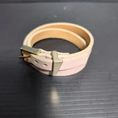 MAISON BOINET 2重レザーブレス　ピンクのサムネイル