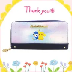 「新品」長財布 ポケモン ロングウォレット ピカチュウ＆ポッチャマ　レディース
