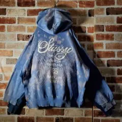 レア！Stussy ステューシー ワールドツアー ブリーチ加工 パーカー