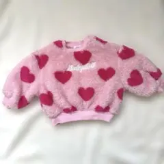 キッズ BABYDOLL ピンク ハート柄トレーナー 女児 80cm