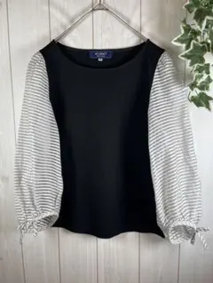 M'S CRACY ストライプバルーンスリーブ