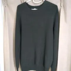 【未使用に近い】UNIQLO オリーブ色 ニットセーター Lサイズメンズ