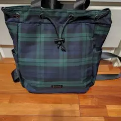チェック柄ドローストリングリュックのサムネイル