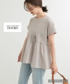 アーバンリサーチ　URBANRESEARCH 布帛切替 ドルマン カットソー