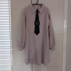〈USED格安！訳あり〉150センチ JENNI ネクタイ付きワンピース♪