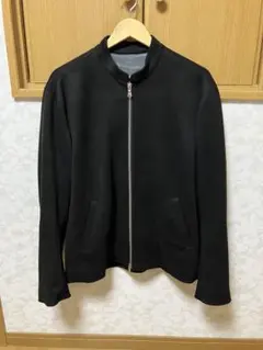 美品 SHIPS フェイクスエード シングル ライダース ブラック XL